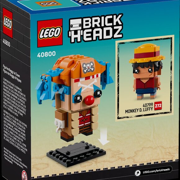 LEGO One Piece 40800 Netflix Brick Headz Buggy the Clown Figure New NIB - Picture 10 of 14